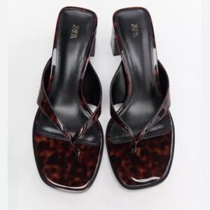Zara Women's Tortoiseshell Heeled Sandals
